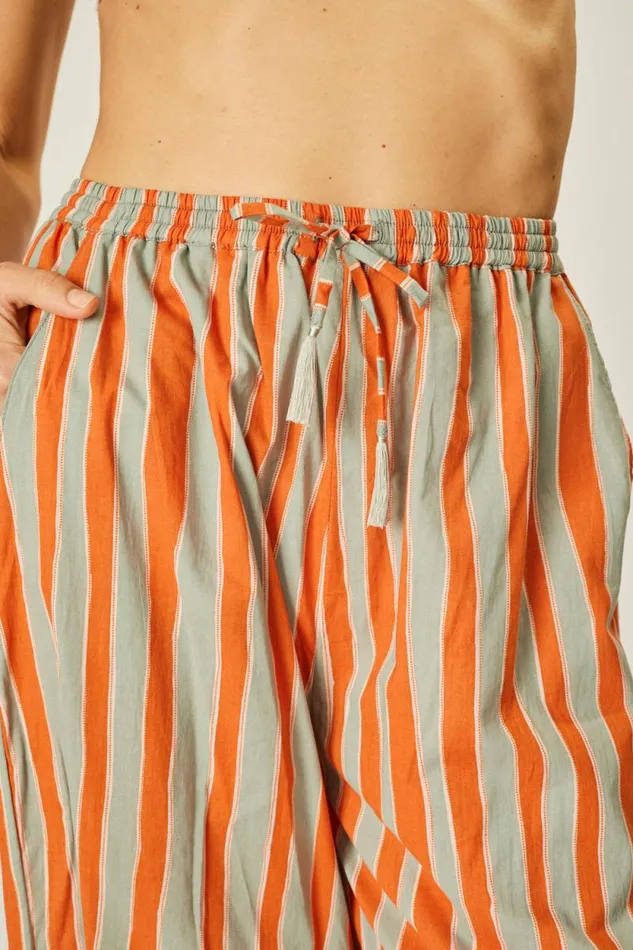 Bottoms Shop Natalie Martin LAUREN PANT Batik Stripe Navy