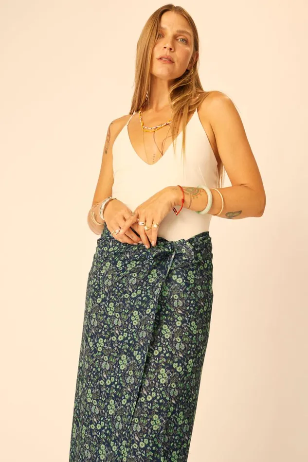 Bottoms Shop Natalie Martin SARONGSCARF Petite Fleur Marine
