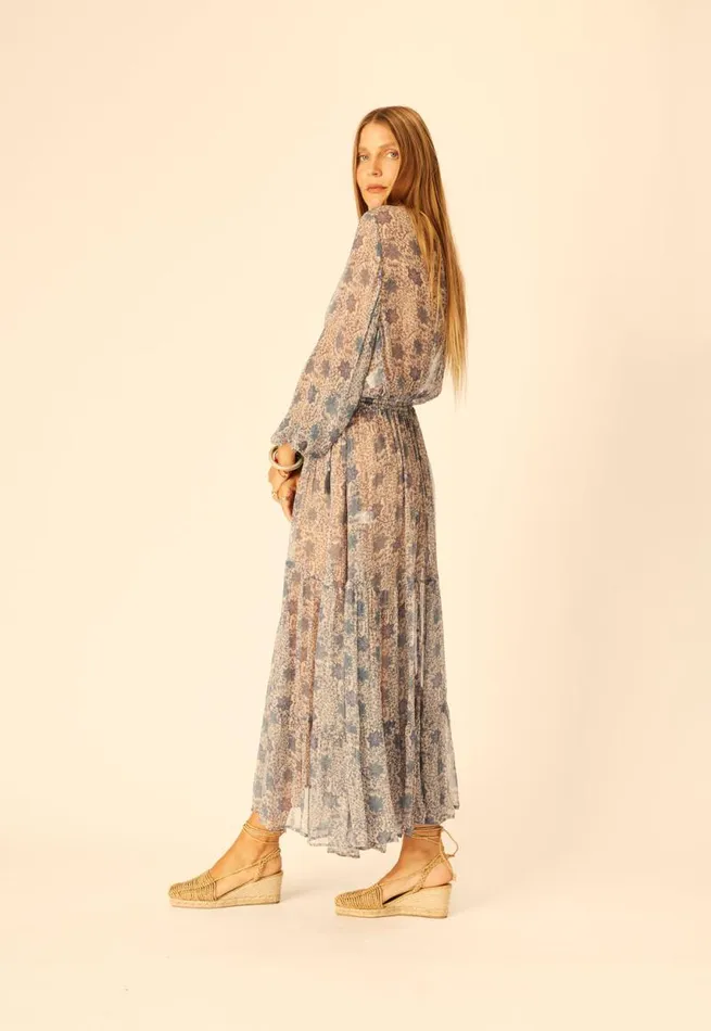 Bottoms Shop Natalie Martin SIERRA SKIRT Chiffon Snowflake Sea