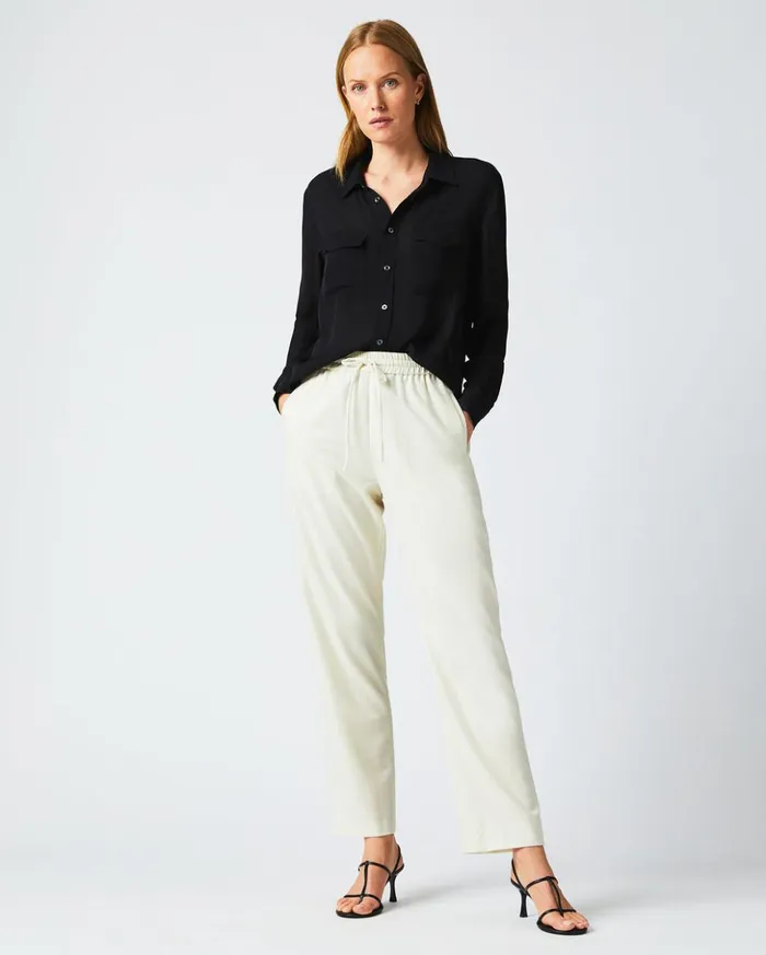 Bottoms Women Billy Reid Wool Track Pant Cream