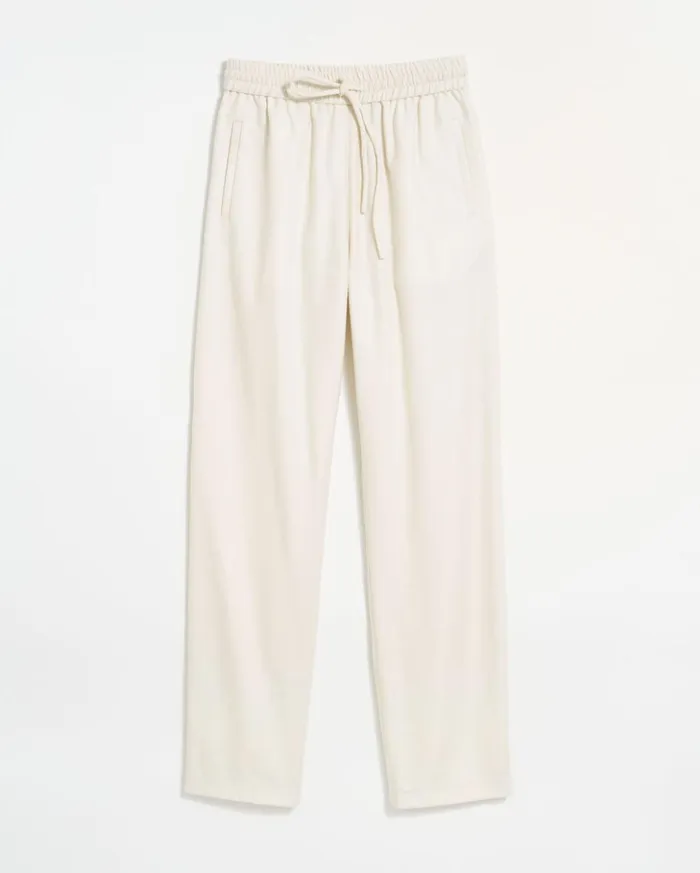 Bottoms Women Billy Reid Wool Track Pant Cream
