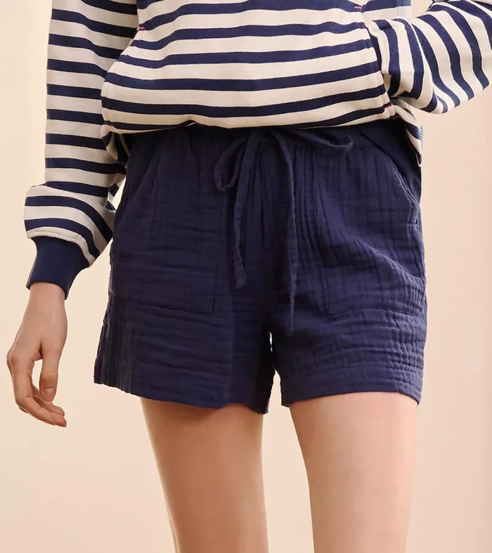 Bottoms Women Hatley Santorini Shorts 8211 Navy Gauze