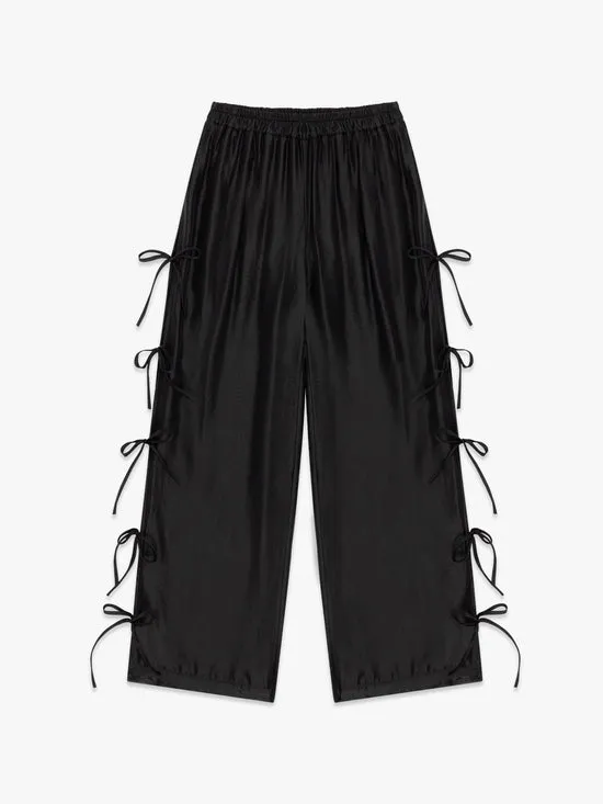 Bottoms Women Lisa Says Gah Evelyn Tie Pant Black Organza