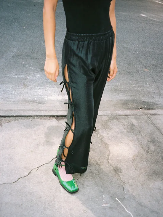Bottoms Women Lisa Says Gah Evelyn Tie Pant Black Organza Bottoms Women Lisa Says Gah Evelyn Tie Pant Black Organza