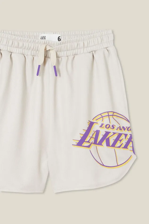 Boys 214 Shorts Cotton On License Basketball Short Lcn Nba Rainy Dayla Lakers