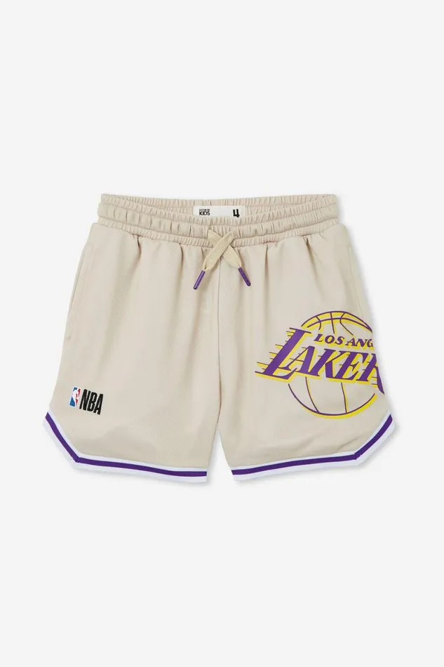 Boys 214 Shorts Cotton On License Basketball Short Lcn Nba Rainy Dayla Lakers
