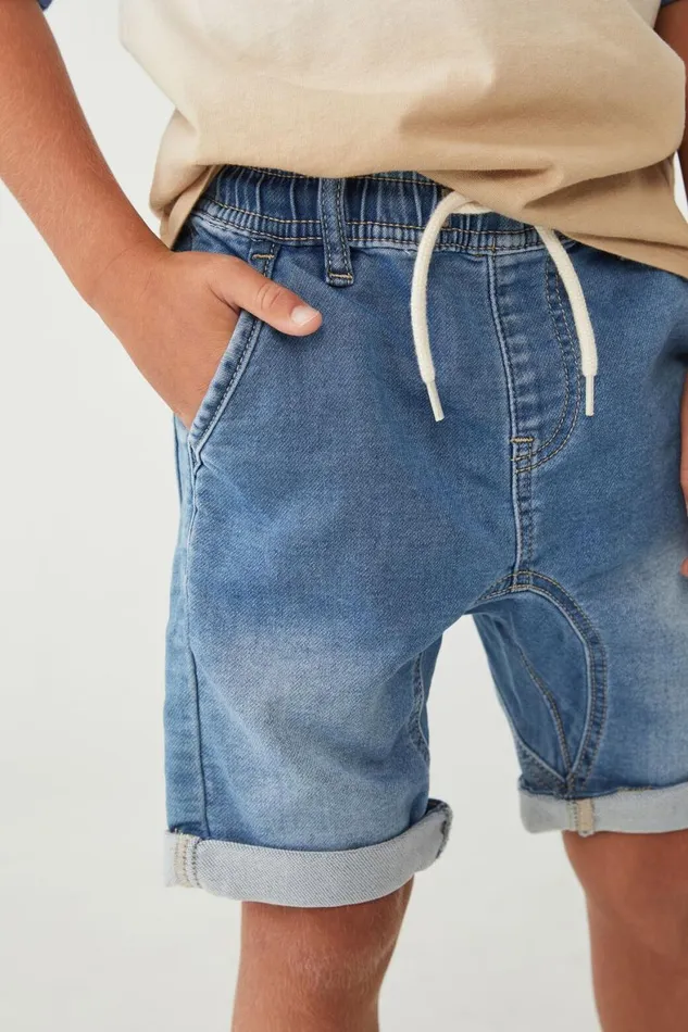 Boys 214 Shorts Cotton On Slouch Fit Short Byron Mid Blue