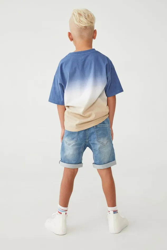 Boys 214 Shorts Cotton On Slouch Fit Short Byron Mid Blue