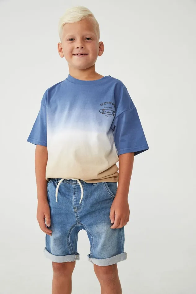 Boys 214 Shorts Cotton On Slouch Fit Short Byron Mid Blue