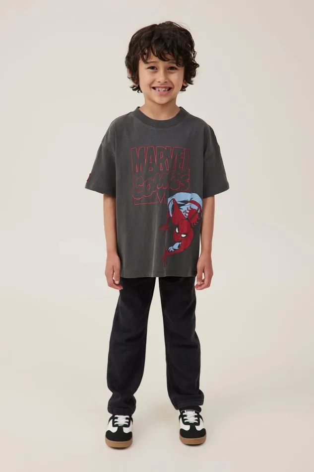 Boys 214 Tops and TShirts Cotton On License Drop Shoulder Short Sleeve Tee Lcn Mar Phantomspiderman Amazing