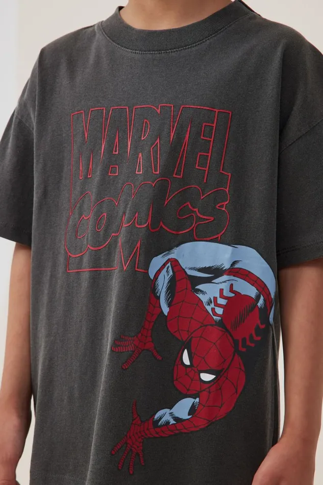 Boys 214 Tops and TShirts Cotton On License Drop Shoulder Short Sleeve Tee Lcn Mar Phantomspiderman Amazing