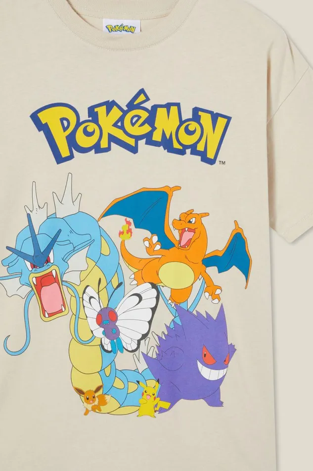 Boys 214 Tops and TShirts Cotton On License Quinn Short Sleeve Tee Lcn Pok Rainy Daypokemon Group