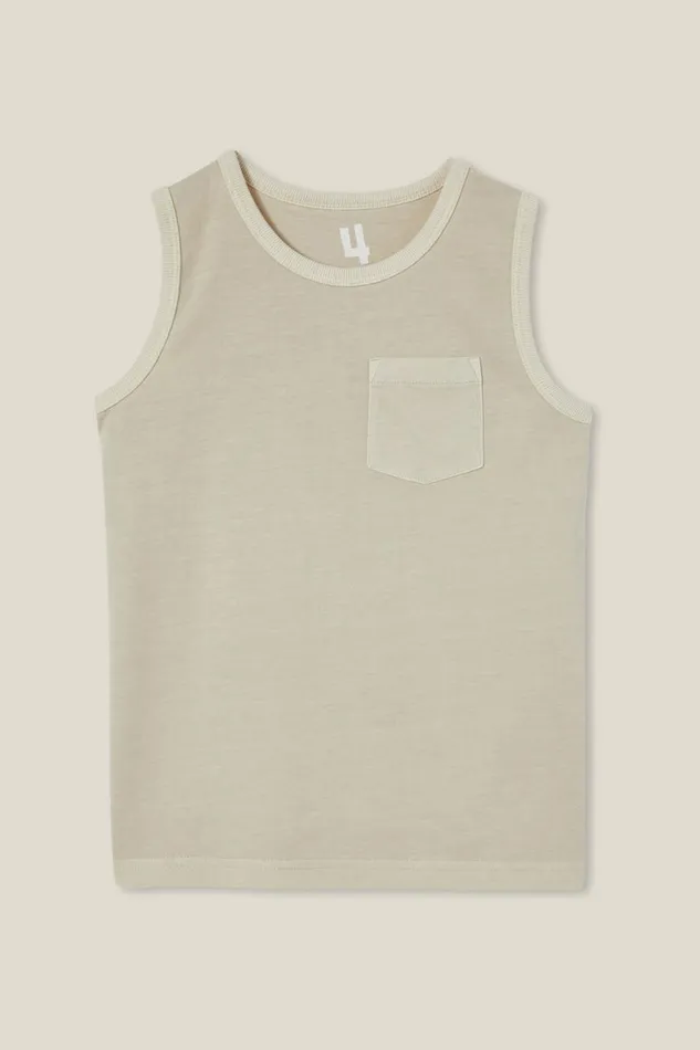 Boys 214 Tops and TShirts Cotton On The Essential Tank Rainy Day Wash
