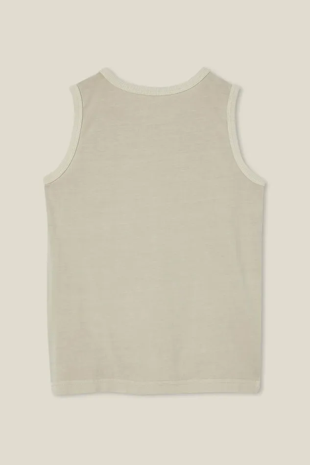 Boys 214 Tops and TShirts Cotton On The Essential Tank Rainy Day Wash