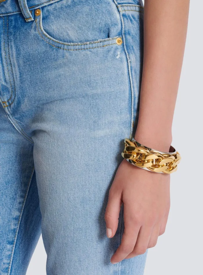 Brass Chain Bracelet Gold WomenMen Balmain Fashion Jewelry