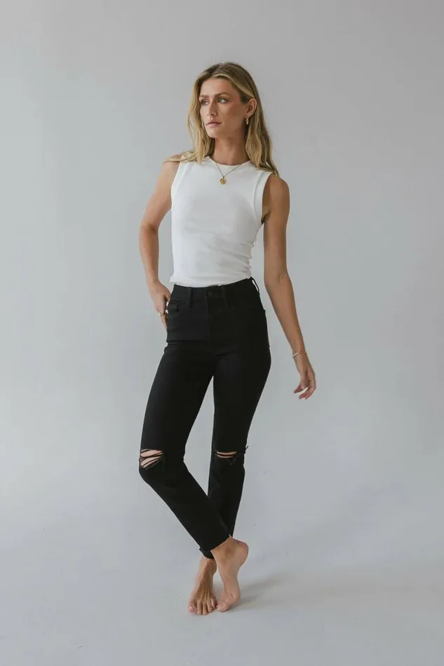 Britta Distressed Jeans Black Women Bohme Denim