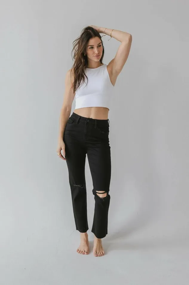 Britta Distressed Jeans Black Women Bohme Denim