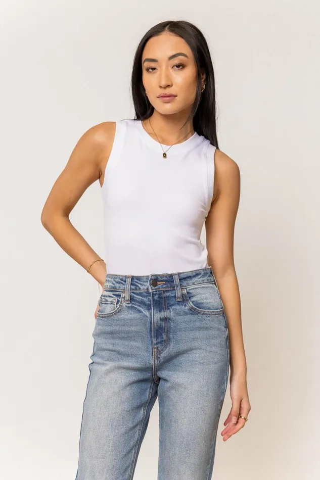 Brooklyn Bodysuit In White White Women Bohme Tees and Tanks