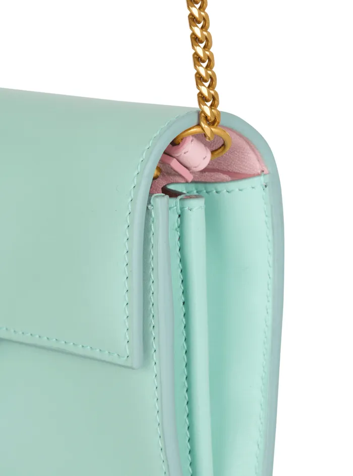 Calfskin BBuzz Wallet Blue Women Balmain Small Leather Goods