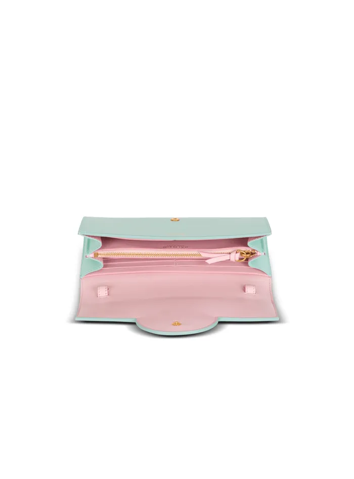 Calfskin BBuzz Wallet Blue Women Balmain Small Leather Goods
