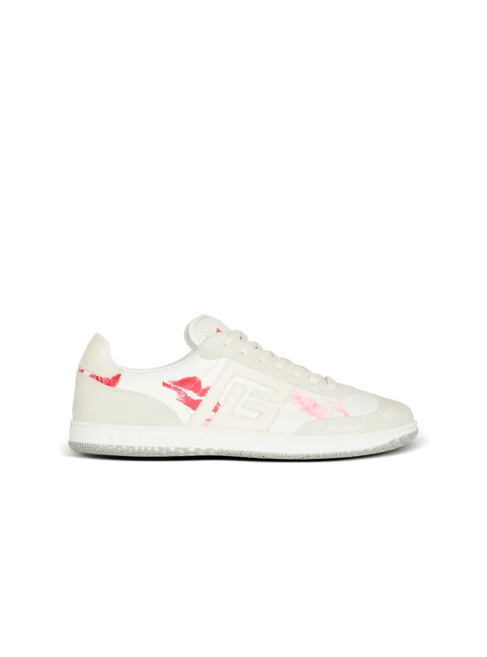Calfskin Swan Trainers White Men Balmain Sneakers