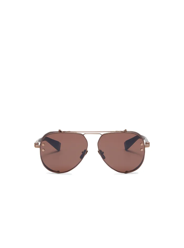 Capitaine Sunglasses Brown WomenMen Balmain Eyewear