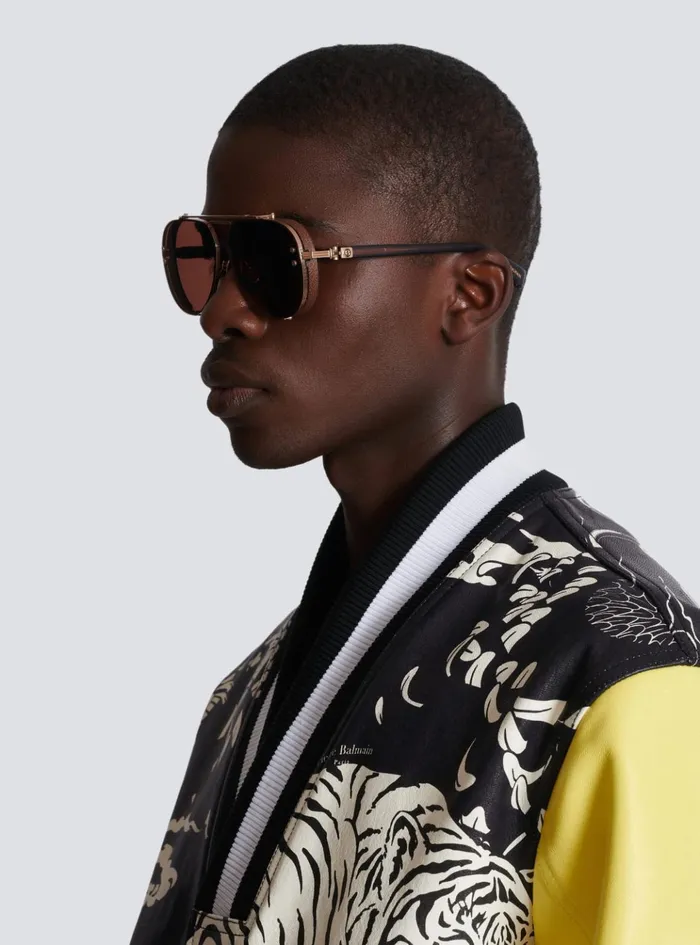 Capitaine Sunglasses Brown WomenMen Balmain Eyewear