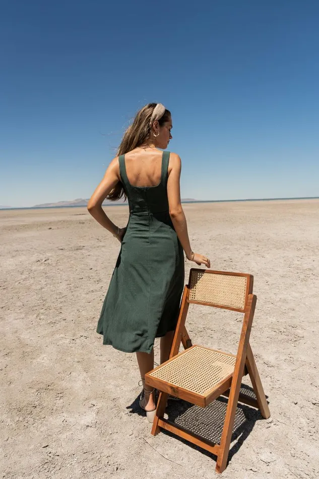 Carmela Midi Dress In Teal Teal Women Bohme Dresses