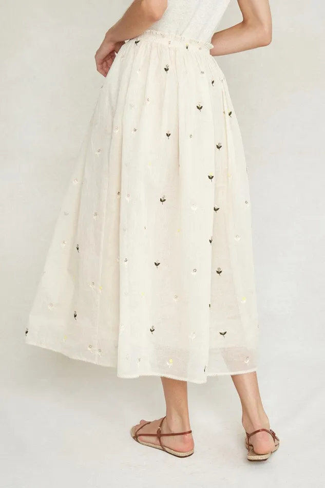 Caroline Ballet Skirt White Floral Women Chan Luu Bottoms
