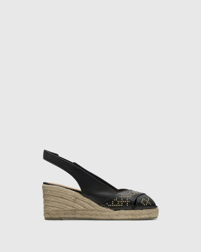 Castaer Diana Studs6250 Negro Women Wedges