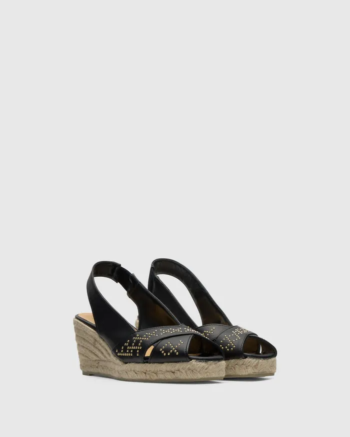 Castaer Diana Studs6250 Negro Women Wedges