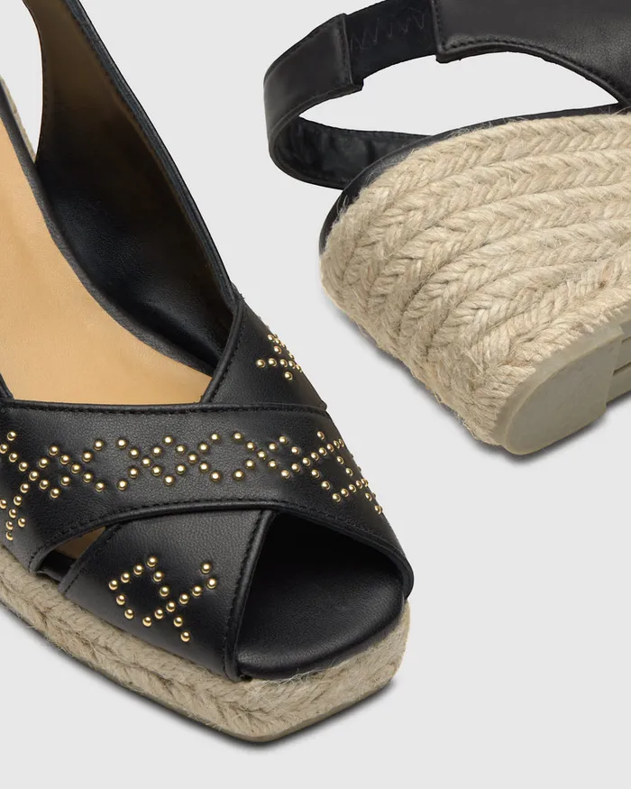 Castaer Diana Studs6250 Negro Women Wedges