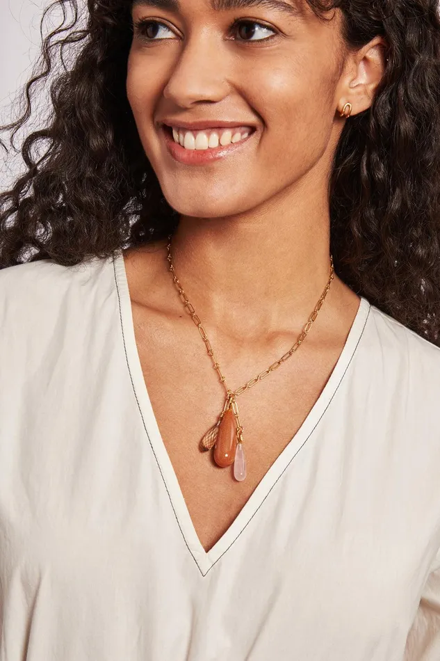 Castillo Pendant Necklace Pink Mix Women Chan Luu Necklaces