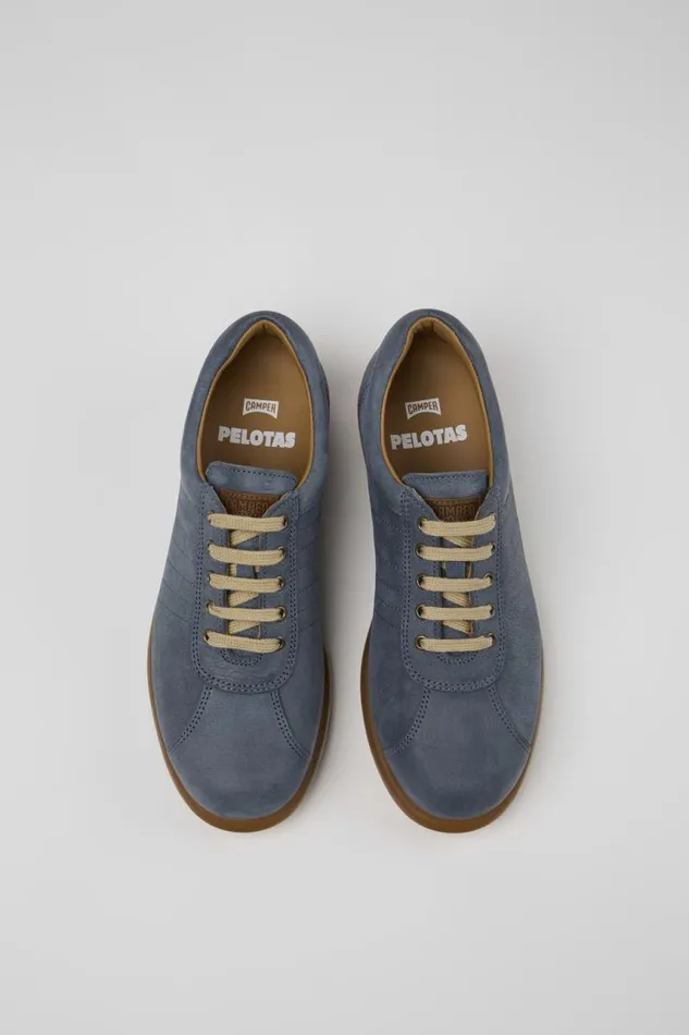 Casual Shoes Women Camper Pelotas Blue Nubuck Shoe Casual Shoes Women Camper Pelotas Blue Nubuck Shoe