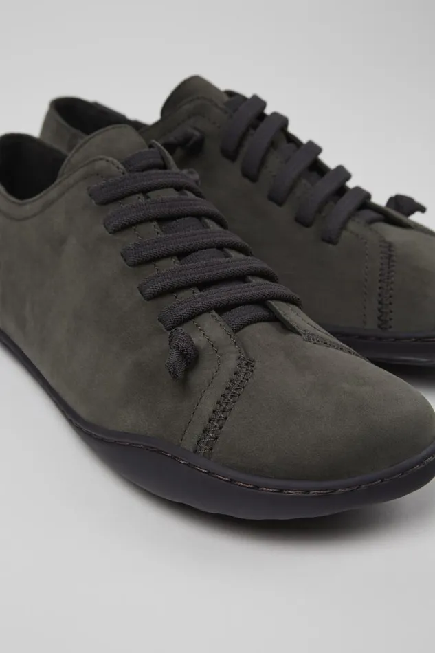 Casual Shoes Women Camper Peu Gray Nubuck Shoes