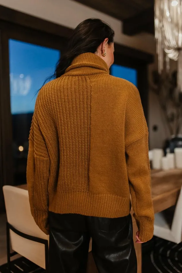 Catherine Turtleneck Sweater In Brown Brown Women Bohme Tops