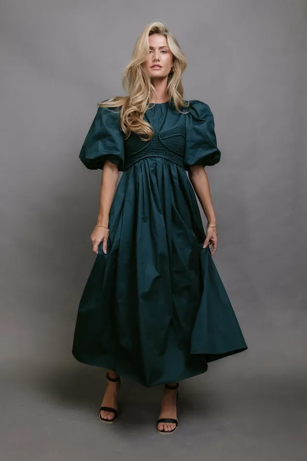 Claire Maxi Dress In Teal Teal Women Bohme Dresses