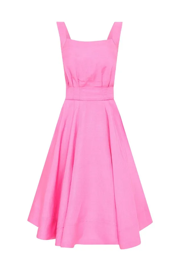 Clara Tie Back Mini Dress Protea Pink Women Aje Mini Dresses
