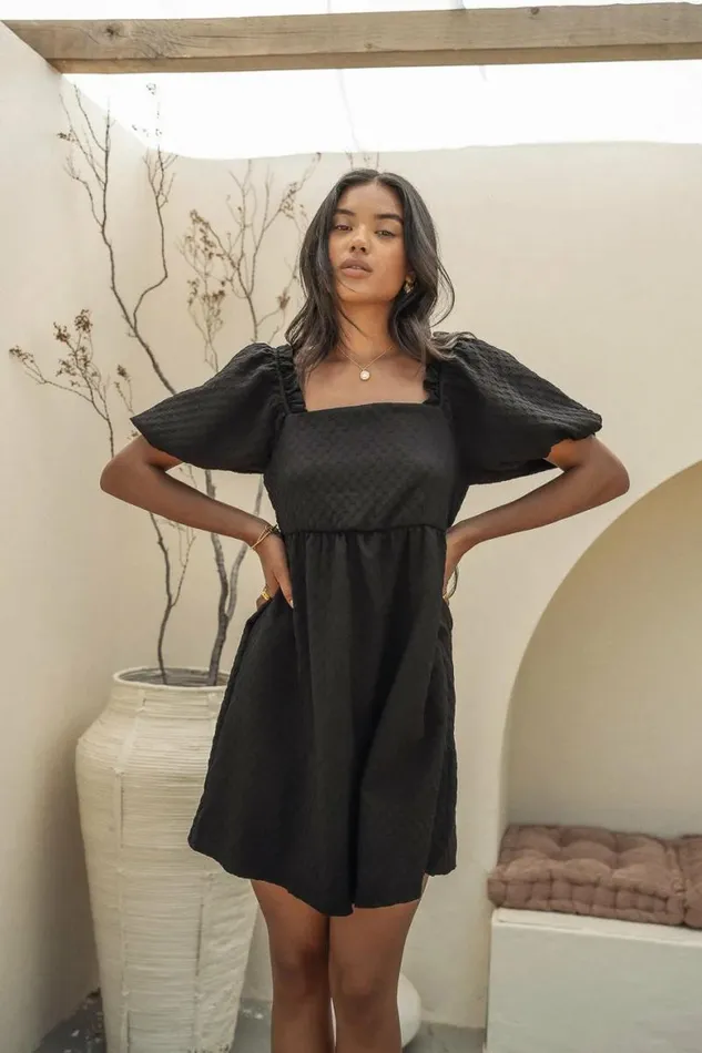 Claudette Mini Dress In Black Black Women Bohme Dresses