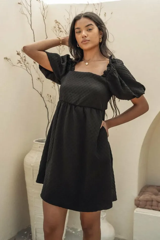 Claudette Mini Dress In Black Black Women Bohme Dresses