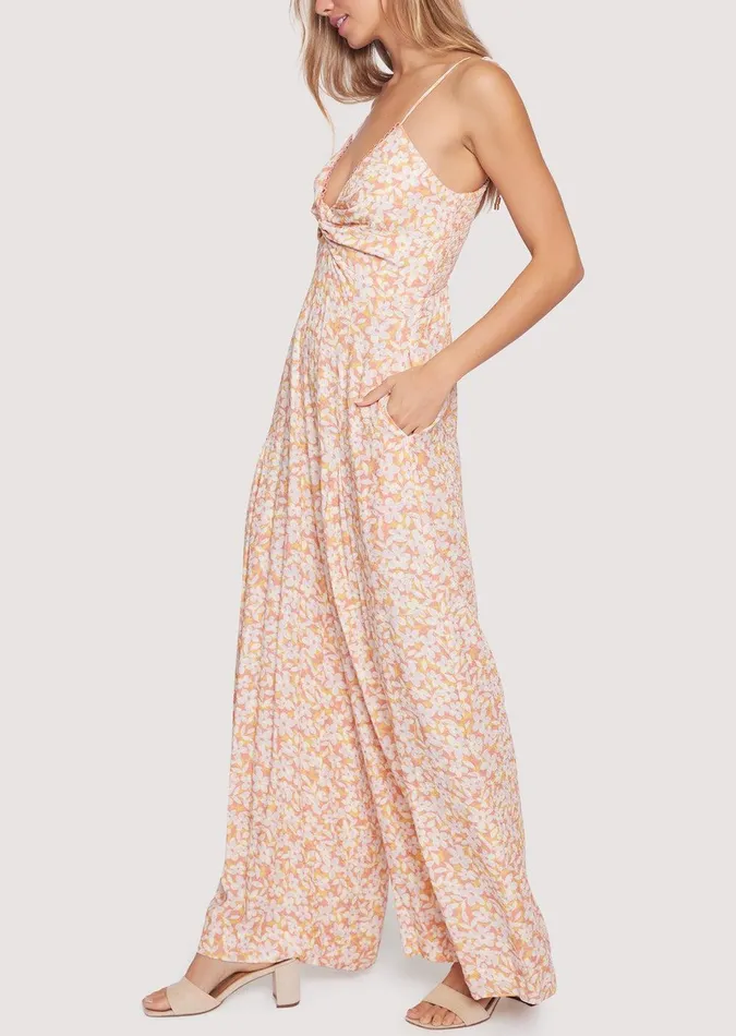Coastal Daisies Jumpsuit Orangewhite Women Lost Wander Romper And Jumpsuits