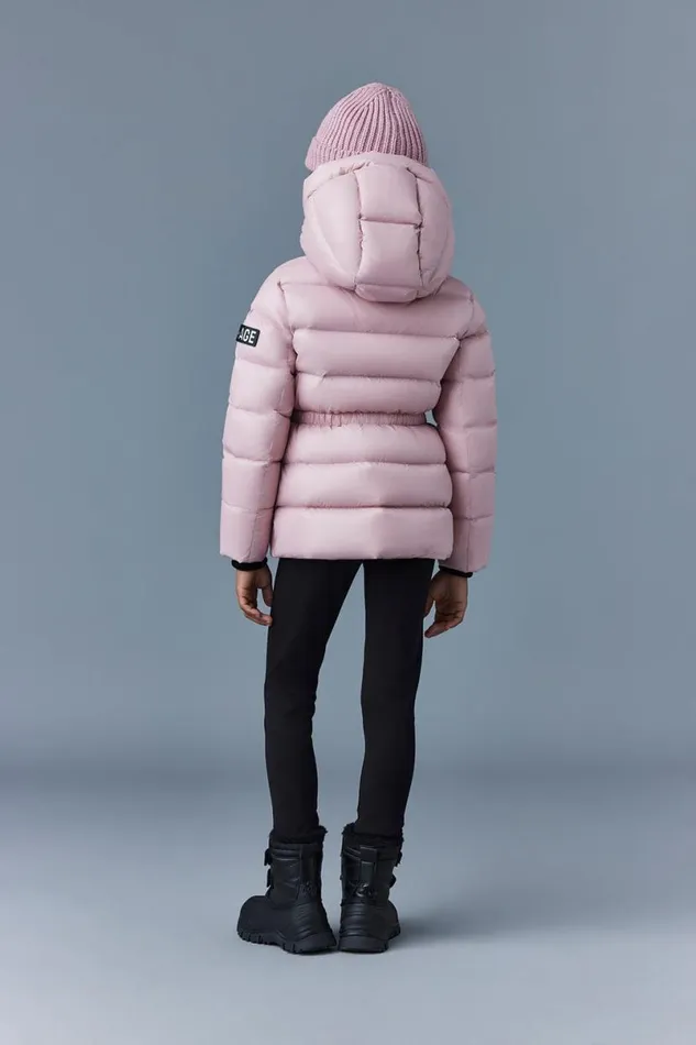Coats and Jackets Kids Mackage ALANNIS Lustrous Medium Down Parka With Hood For Kids 814 Years Rose