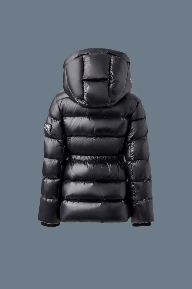 Coats and Jackets Kids Mackage ALANNIS Lustrous Medium Down Parka With Hood For Kids 814 Years Rose
