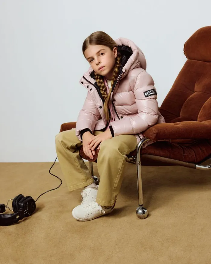 Coats and Jackets Kids Mackage ALANNIS Lustrous Medium Down Parka With Hood For Kids 814 Years Rose