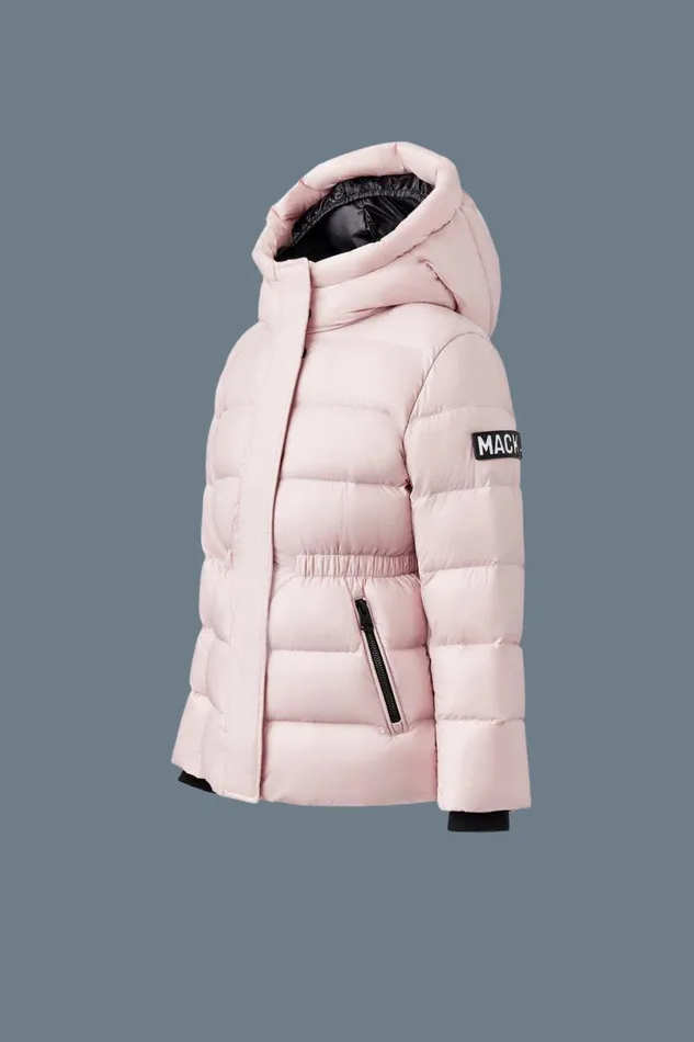 Coats and Jackets Kids Mackage ALANNIS Lustrous Medium Down Parka With Hood For Kids 814 Years Rose