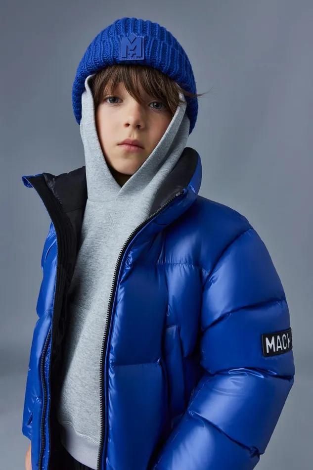 Coats and Jackets Kids Mackage KENNIE Lustrous Light Down Parka With Hood For Kids 814 Years Flame