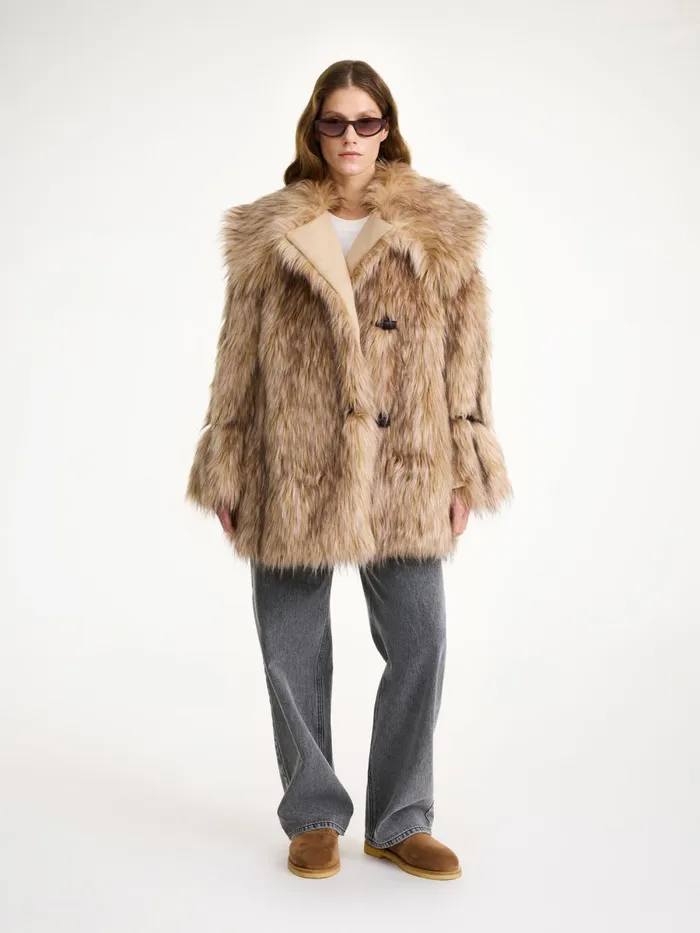 Coats and Jackets Women By Malene Birger Exclusive Moda Operandi X By Malene Birger Yvette Faux Fur Coat Nomad