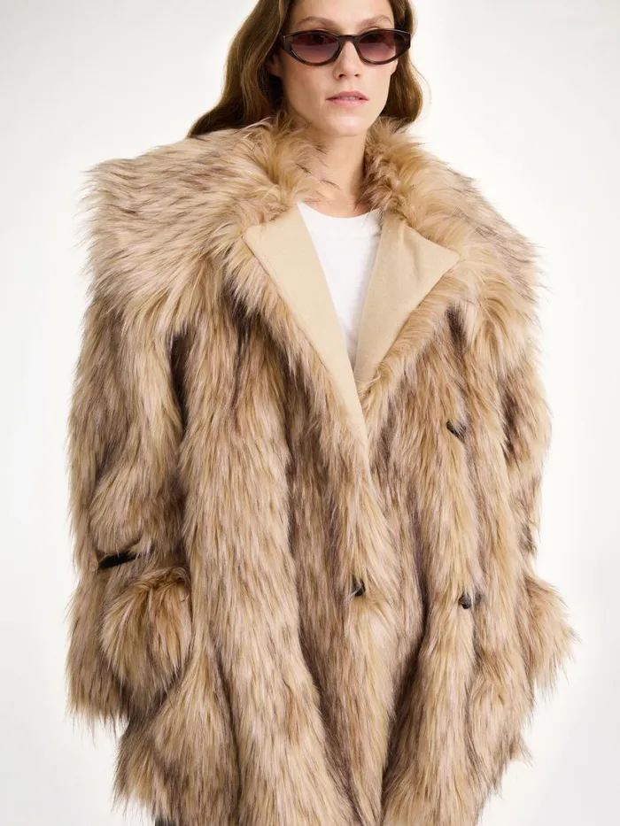 Coats and Jackets Women By Malene Birger Exclusive Moda Operandi X By Malene Birger Yvette Faux Fur Coat Nomad