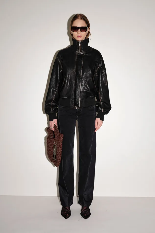 Coats Jackets and blazers Women Wonhundred Arletta Leather 8211 Black