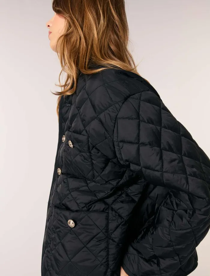 Coats Women Maje Reversible Quilted Coat Black